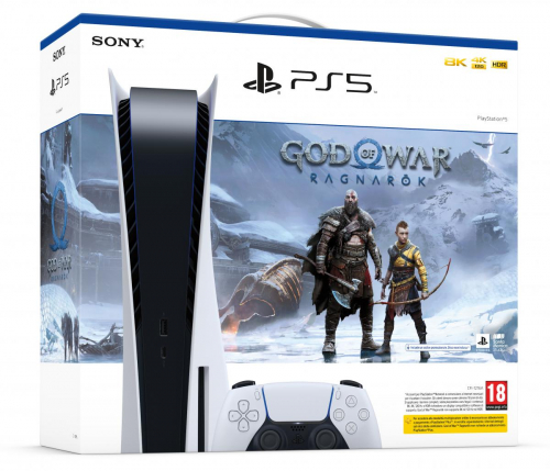 17450587984254-sonyplaystation5standardgodofwarragnarok825gbwifinerobianco